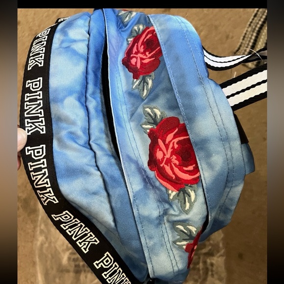 Vs pink campus backpack blue tie dye red roses rare 2017-18 collection - Picture 6 of 12